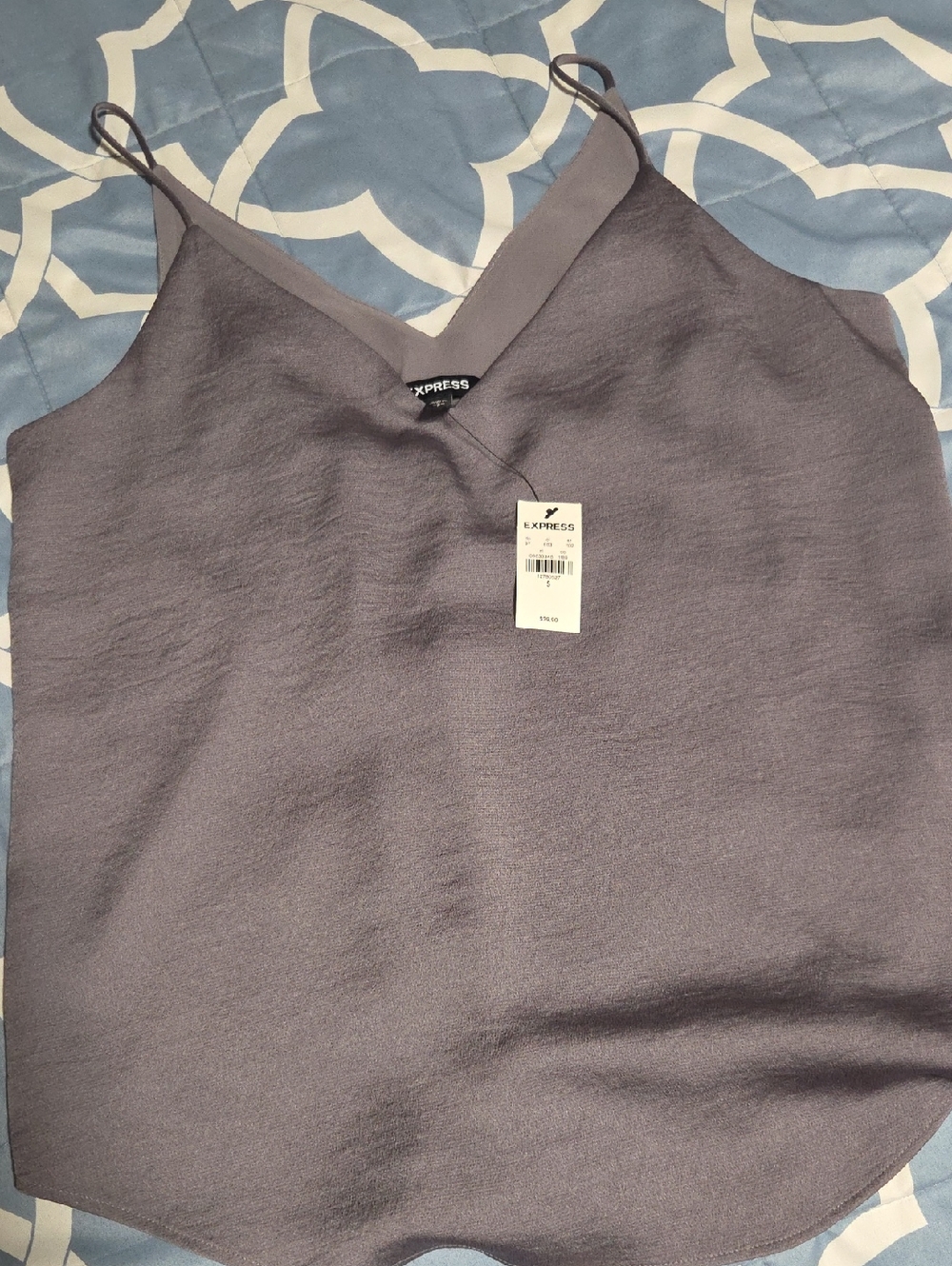 Express Lavender V-Neck Satin-Look Cami